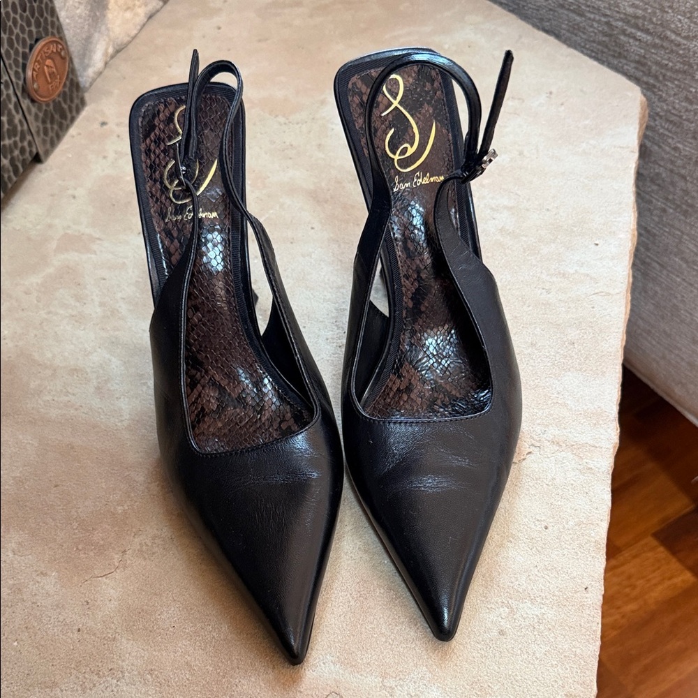 Sam Edelman Black Pointed Toe Heels